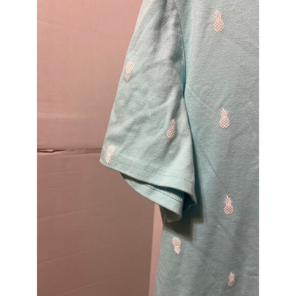 Tackle & Tides Men’s Aqua Blue Pineapple Print Polo Shirt Size M - Picture 6 of 9